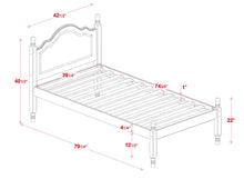 Load image into Gallery viewer, 100% Solid Wood Reston Twin Bed, Java
