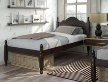 Load image into Gallery viewer, 100% Solid Wood Reston Twin Bed, Java