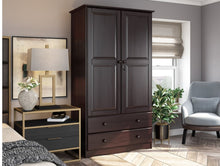 Load image into Gallery viewer, 100% Solid Wood Smart Wardrobe Armoire