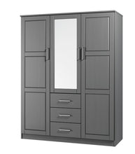 Load image into Gallery viewer, Wardrobe Armoire with Mirrored Door, (100% Solid Wood )