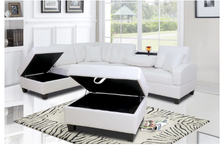 Load image into Gallery viewer, U5300 WHITE SECTIONAL WITH OTTOMAN