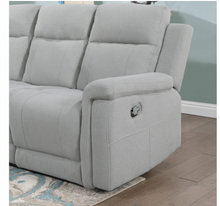 Load image into Gallery viewer, U1797 GREY RECLINING SOFA / CONSOLE RECLINING LOVESEAT (FLOOR SAMPLE SALE)