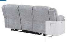 Load image into Gallery viewer, GREY POWER RECLINING SOFA/POWER CONSOLE RECLINING LOVESEAT