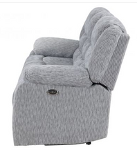 Load image into Gallery viewer, GREY POWER RECLINING SOFA/POWER CONSOLE RECLINING LOVESEAT