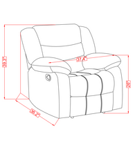 Load image into Gallery viewer, GREY POWER RECLINING SOFA/POWER CONSOLE RECLINING LOVESEAT