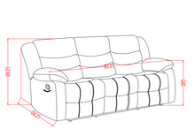 Load image into Gallery viewer, GREY POWER RECLINING SOFA/POWER CONSOLE RECLINING LOVESEAT
