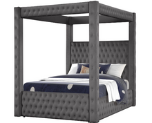 Load image into Gallery viewer, MONICA CANOPY GREY QUEEN BED (FLOOR SAMPLE SALE)