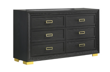 Load image into Gallery viewer, BLACK AND GOLD QUEEN BEDROOM SET (FLOOR SAMPLE SALE)