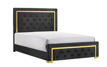 Load image into Gallery viewer, BLACK AND GOLD QUEEN BEDROOM SET (FLOOR SAMPLE SALE)