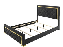 Load image into Gallery viewer, BLACK AND GOLD QUEEN BEDROOM SET (FLOOR SAMPLE SALE)