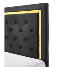 Load image into Gallery viewer, BLACK AND GOLD QUEEN BEDROOM SET (FLOOR SAMPLE SALE)