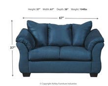 Load image into Gallery viewer, BLUE SOFA & LOVESEAT (SUPER SALE) FLOOR SAMPLE