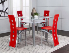 Load image into Gallery viewer, Valencia Counter Height Table with 4 Red chairs