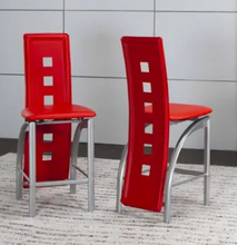 Load image into Gallery viewer, Valencia Counter Height Table with 4 Red chairs