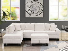 Load image into Gallery viewer, COZY- BEIGE SECTIONAL WITH OTTOMAN