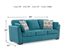 Load image into Gallery viewer, TURQUOISE SOFA AND LOVESEAT FLOOR SAMPLE SALE