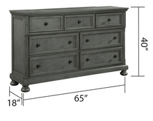 Load image into Gallery viewer, RUSTIC GRAY JACKSON 5 PC QUEEN BEDROOM SET