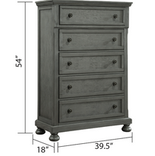 Load image into Gallery viewer, RUSTIC GRAY JACKSON 5 PC QUEEN BEDROOM SET