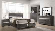 Load image into Gallery viewer, Elegant Gray Bedroom Set with Silver Accents 5PCS (FLOOR SAMPLE SALE)
