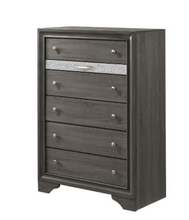 Load image into Gallery viewer, Elegant Gray Bedroom Set with Silver Accents 5PCS (FLOOR SAMPLE SALE)