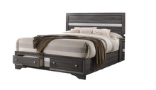 Load image into Gallery viewer, Elegant Gray Bedroom Set with Silver Accents 5PCS (FLOOR SAMPLE SALE)