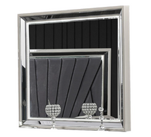 Load image into Gallery viewer, LAVITA QUEEN BEDROOM SET BLACK AND SILVER