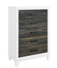 Load image into Gallery viewer, Oak/White Queen Bed