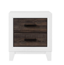 Load image into Gallery viewer, Oak/White Queen Bed