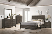 Load image into Gallery viewer, DARK HOPKINS STYLE QUEEN BEDROOM SET 5PC 