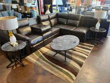 Load image into Gallery viewer, COMPLETE PACKAGE WITH BROWN SECTIONAL ,COFFEE TABLE 3 PCS SET, MARBLE LAMPS 2 PCS AND SOFT RUG