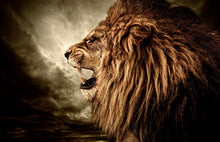 Load image into Gallery viewer, IKASA Art Decor |Lion Floating Tempered Glass with Foil