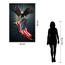 Load image into Gallery viewer, IKASA Art Decor |Temp Glass w/Foil Eagle Flag