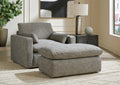 Dramatic Chair and Ottoman - Granite