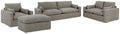 Dramatic Sofa, Loveseat, Chair and Ottoman - Granite