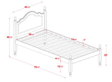 Load image into Gallery viewer, 100% Solid Wood Reston Twin Bed, Java
