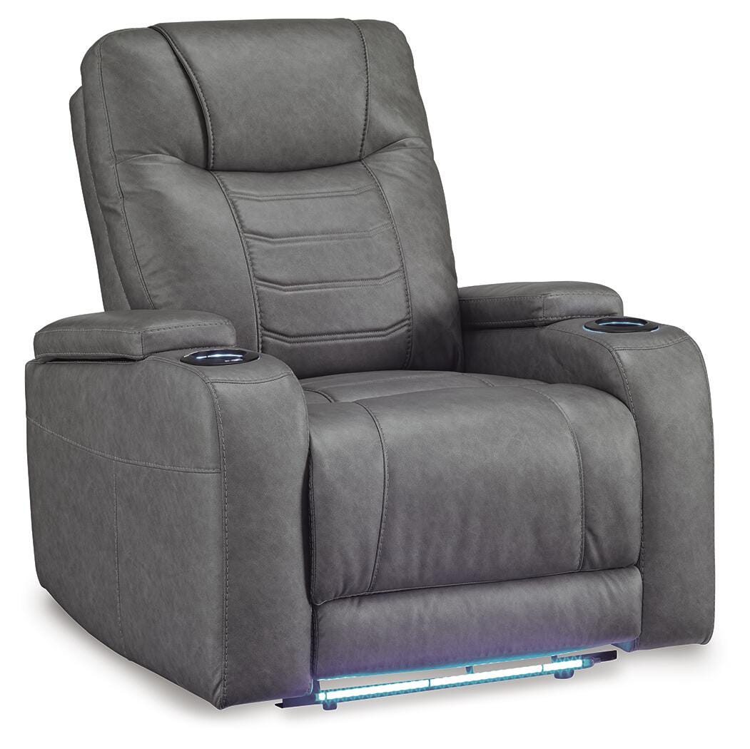 Schooner Rocks PWR Recliner/ADJ Headrest - Slate