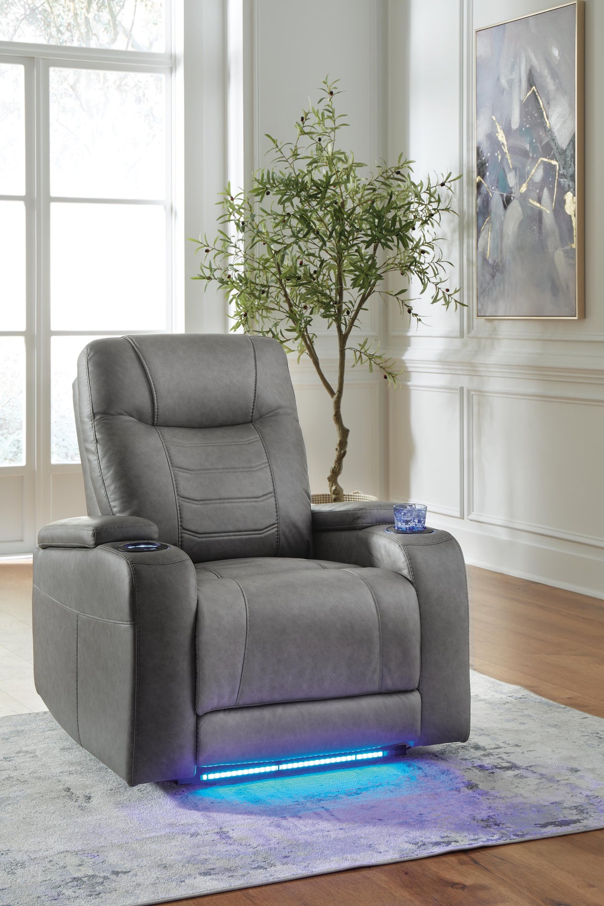 Schooner Rocks PWR Recliner/ADJ Headrest - Slate