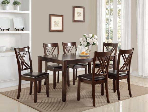 DARK CHEERY 7 PCS DINETTE SET