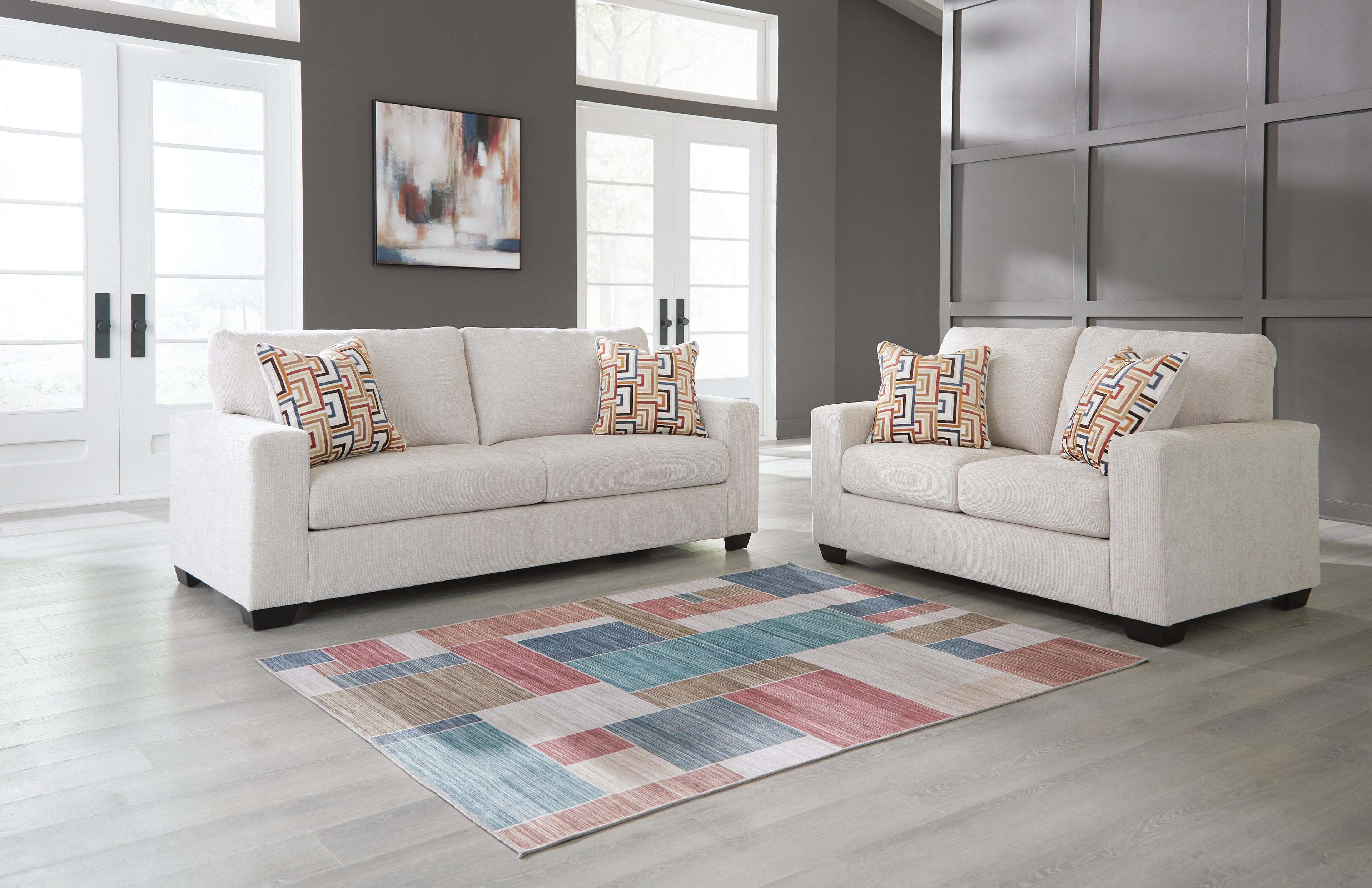 Aviemore Sofa and Loveseat - Stone