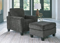Erinslane Chair and Ottoman - Dusk