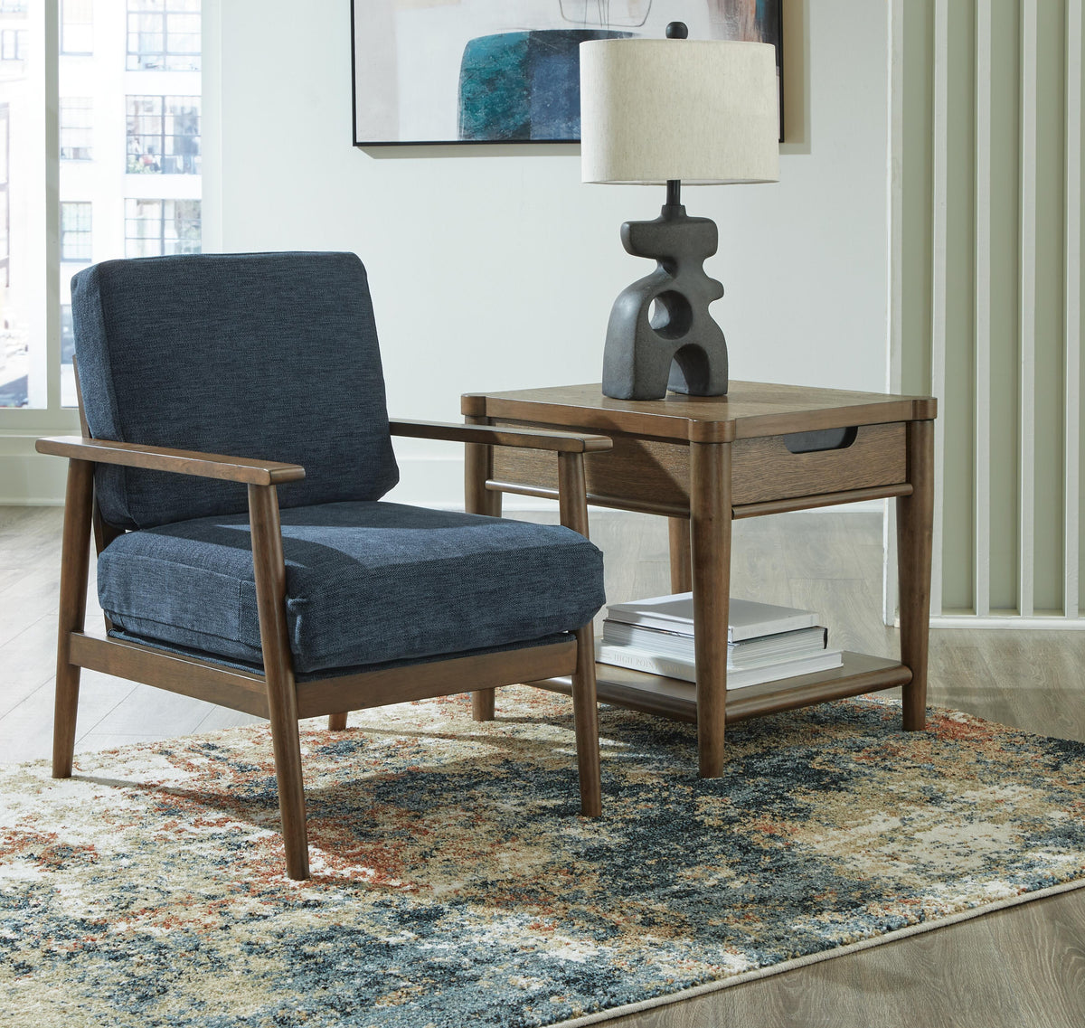 Bixler Sofas and Seating Collection - Navy