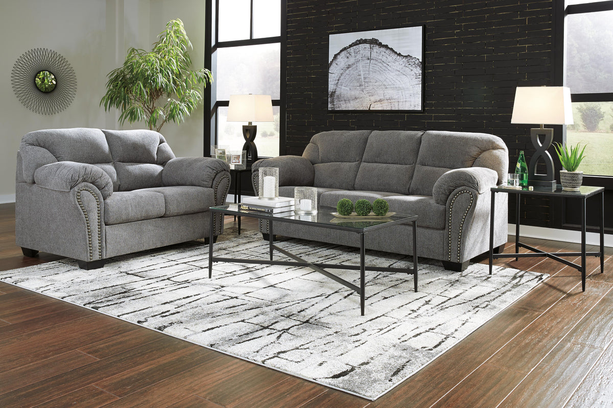 Allmaxx Sofa and Loveseat - Pewter