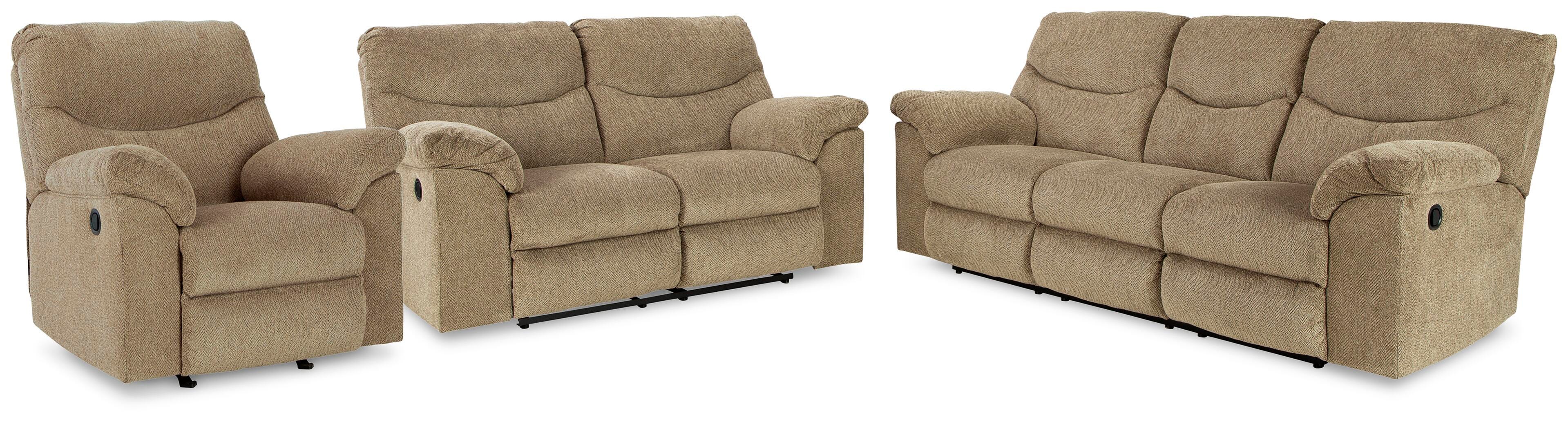 Alphons Sofa, Loveseat and Recliner - Briar