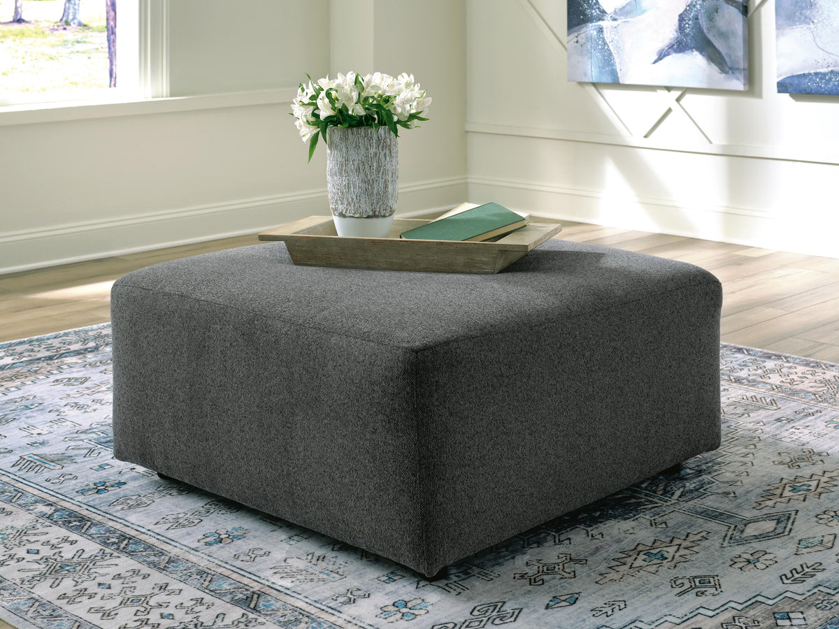 Edenfield Oversized Accent Ottoman - Charcoal