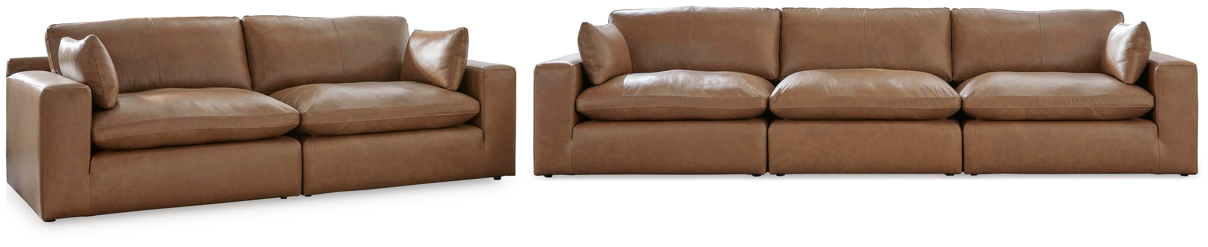 Emilia 2 Piece Sofa and Loveseat - Caramel