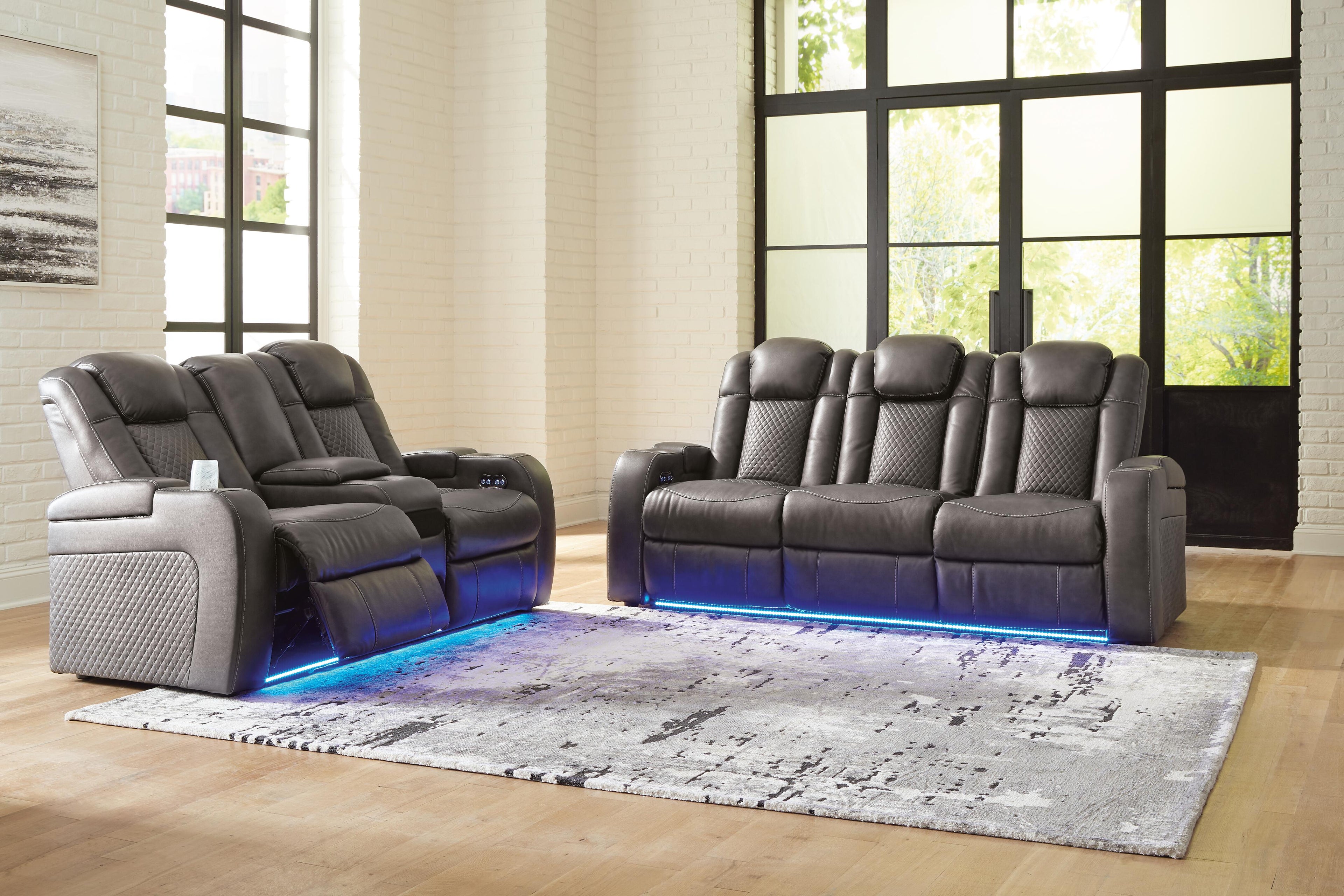 Fyne-Dyme Sofa and Loveseat - Shadow