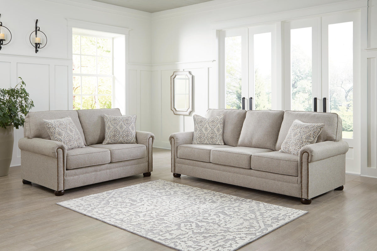 Gaelon Sofa and Loveseat - Dune