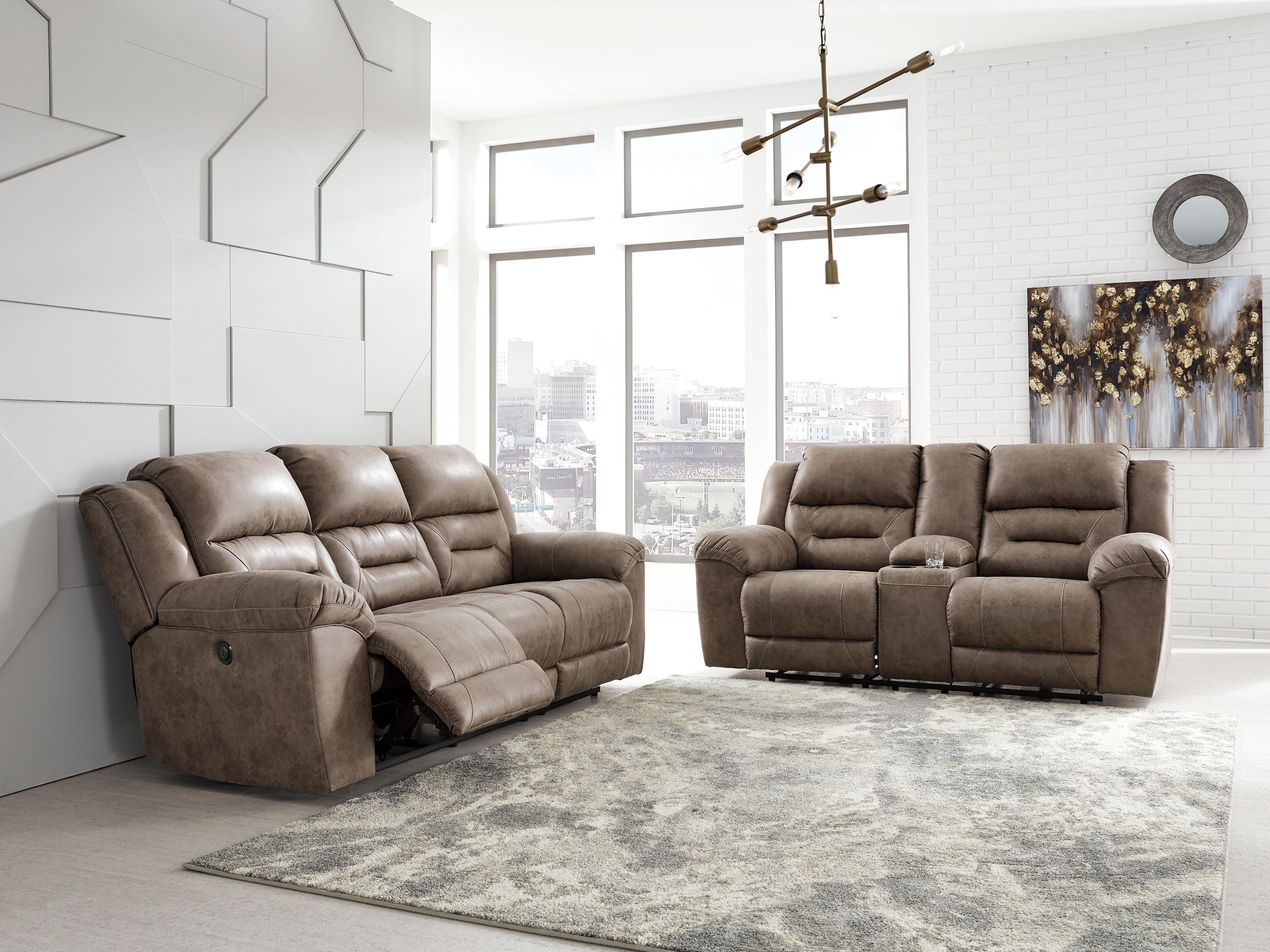 Stoneland Sofa and Loveseat - Fossil