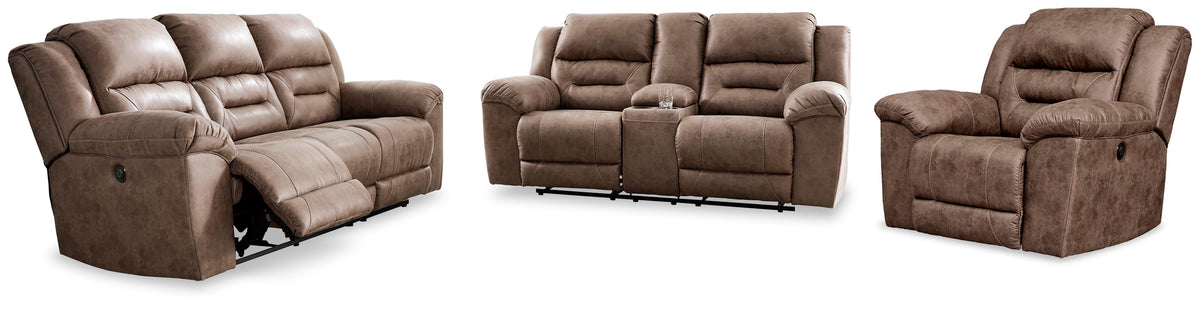 Stoneland Sofa, Loveseat and Recliner - Fossil