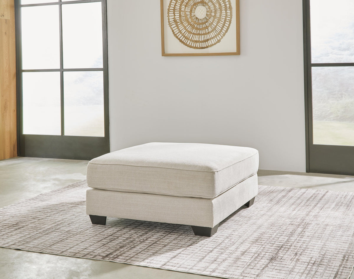 Lerenza Oversized Accent Ottoman - Birch